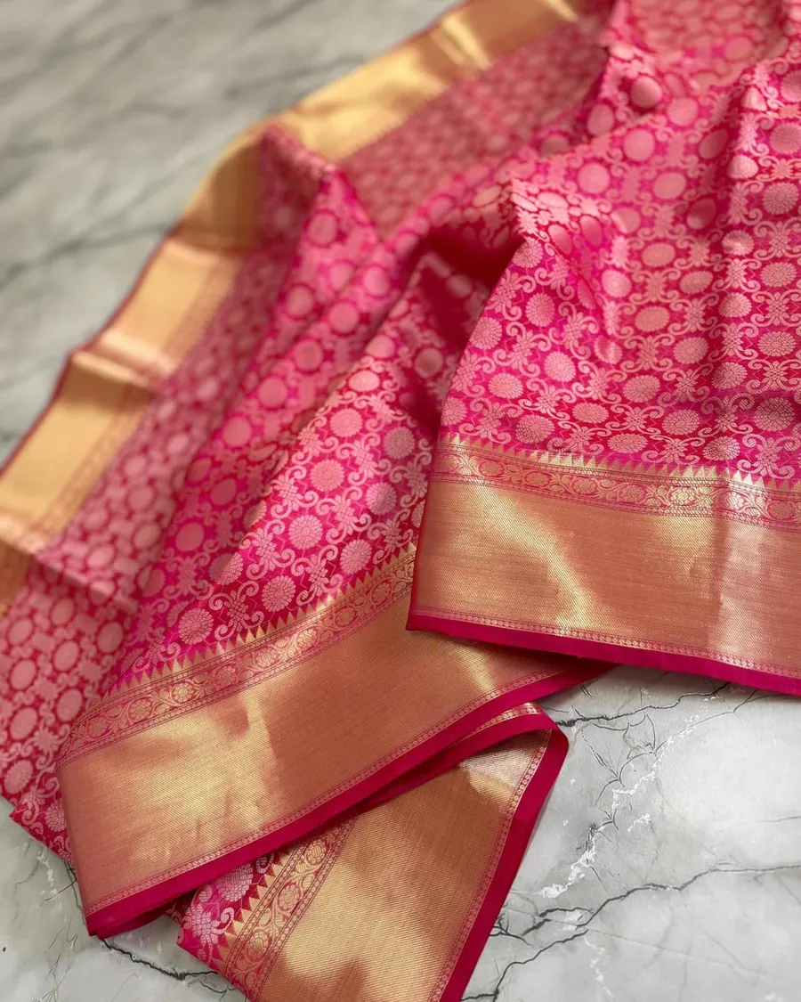 Banarasi Semi Kanchipuram Zari Tissue Viskat Saree